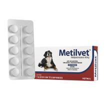 Anti-inflamatório Vetnil Metilvet 40 mg para Cães e Gatos - 10 Comprimidos