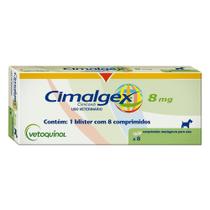 Anti-Inflamatório Vetoquinol Cimalgex Cimicoxib 8 Comprimidos - 8 mg