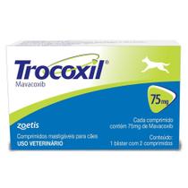 Anti-inflamatório Zoetis Trocoxil de 2 Comprimidos - 75 mg