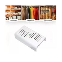 Anti Mofo Eletrônico Guarda Roupa Armário 110v Branco Fungos Elétrico bolor bactérias umidade eliminar mau cheiro roupas