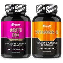 Anti-Ox Antioxidante 120 Caps + Vitamina C 120 Caps Growth