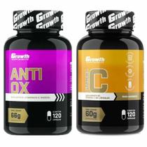 Anti-Ox Antioxidante 120 Caps + Vitamina C 120 Caps Growth