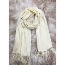 Anti-pilling cachecol feminino de inverno com 180g Cor:BrancoQUANTIDADE:4
