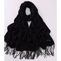 Anti-pilling cachecol feminino de inverno com 180g Cor:PretoQUANTIDADE:4