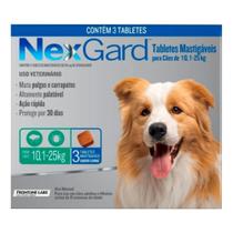 Anti Pulgas Cães Nexgard 68mg 10,1 a 25kg com 3 Tabletes Anti Pulgas Cães Nexgard 68mg 10,1 a 25kg com 3 Tabletes