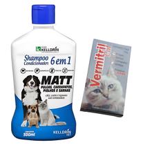 Anti Pulgas e Carrapatos 4 Comp. Mastigáveis e Shampoo Matt 6 em 1