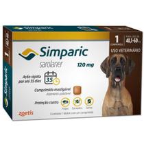 Anti Pulgas Zoetis Simparic 120 Mg Para Cães 40,1 a 60 Kg 3 comprimido