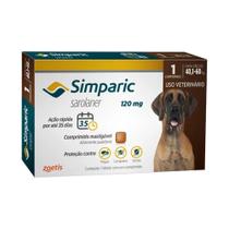 Anti Pulgas Zoetis Simparic 120 Mg Para Cães 40,1 a 60 Kg