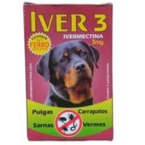 Anti Vermes, Pulgas, Carrapatos e Sarnas para Cães com Vitâminas Fe