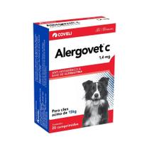 Antialérgico Alergovet Coveli Para Cães 1,4Mg 20 Comprimidos