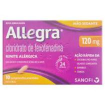 Antialérgico Allegra 120mg 10 comprimidos Allegra - sanofi