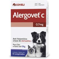 Antialérgico Coveli Alergovet C 0,7mg com 10 comprimidos