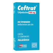 Antibacteriano Ceftrat para Cães com 12 Comprimidos de 100 mg