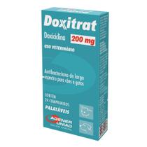 Antibacteriano Doxitrat para Cães e Gatos com 24 Comprimidos de 200 mg Antibacteriano Doxitrat para Cães e Gatos com 24 Comprimidos de 200 mg