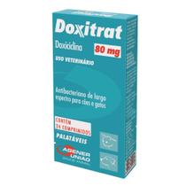 Antibacteriano Doxitrat para Cães e Gatos com 24 Comprimidos de 80 mg Antibacteriano Doxitrat para Cães e Gatos com 24 Comprimidos de 80 mg