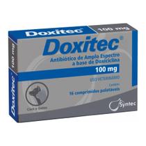 Antibiótico Doxitec para Cães e Gatos com 16 Comprimidos de 100 mg
