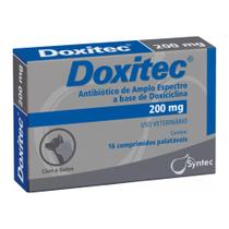 Antibiótico Doxitec para Cães e Gatos com 16 Comprimidos de 200 mg