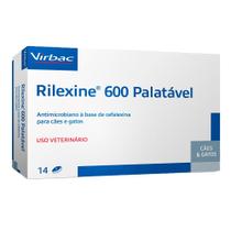 Antibiótico Rilexine Palatável Cães/Gatos 600mg 14 Comp Antibiótico Rilexine Palatável Cães/Gatos 600mg 14 Comp