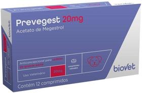 Anticoncepcional Preve-Gest Biovet 20mg c/ 12 Comprimidos
