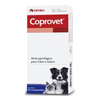 Anticoprofágico Coprovet para Cães e Gatos 20 Comprimidos - Coveli