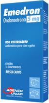 Antiemético Emedron 5mg para Cães e Gatos com 10 Comprimidos Antiemético Emedron 5mg para Cães e Gatos com 10 Comprimidos
