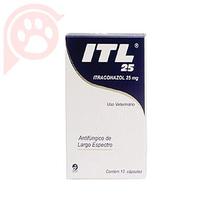 Antifungico itl 25 mg 10 cápsulas para caes e gatos