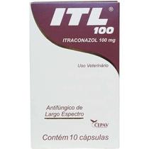 Antifúngico para Cães ITL 100 mg 10 Cápsulas Cepav