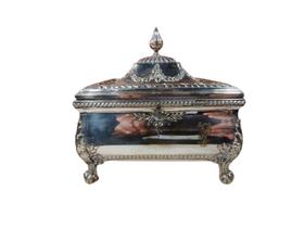 Antiga Caixa Em Porta Joias Metal Prateado - R 11001