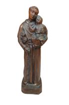 Antiga Peq Santo Antonio E Menino Jesus Metal - R 10633