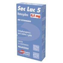 Antigalactogênico Sec Lac para Cadelas e Gatas com 16 Comprimidos de 0,5 mg Antigalactogênico Sec Lac para Cadelas e Gatas com 16 Comprimidos de 0,5 mg