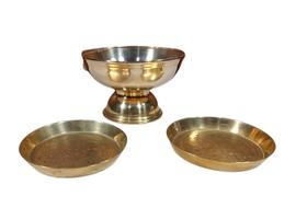 Antigo Lote De Centro De Mesa E Porta Copos Metal - R 10629 Antigo Lote De Centro De Mesa E Porta Copos Metal - R 10629