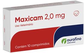 Antiinflamatório Maxicam 2 mg para Cães e Gatos 10 Comprimidos