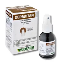 Antimicótico Dermotan Spray Contra Dermatites Micoses Afecções de Pele Cães Gatos 100mL - Biofarm Antimicótico Dermotan Spray Contra Dermatites Micoses Afecções de Pele Cães Gatos 100mL - Biofarm