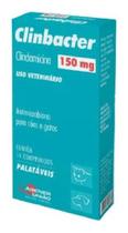 Antimicrobiano Clinbacter Cães E Gatos 150mg 14 Comp