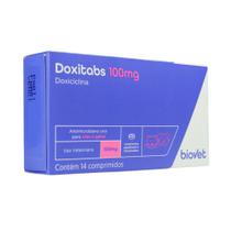 Antimicrobiano Doxitabs 100mg para Cães e Gatos 14 Comprimidos Antimicrobiano Doxitabs 100mg para Cães e Gatos 14 Comprimidos