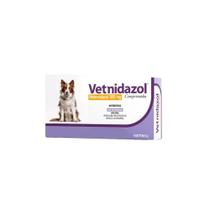 Antimicrobiano Vetnidazol 300mg para Cão e Gato Com 10 Comp