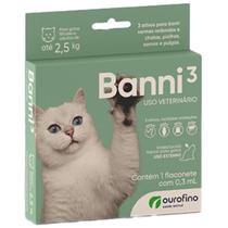 Antiparasitário Banni3 Gatos Até 2,5kg - Ourofino