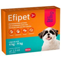 Antiparasitário Ibasa Efipet 3+ para Cães 4 a 9Kg - Pipeta 1,5ml