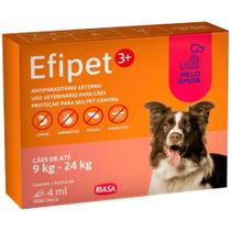 Antiparasitário Ibasa Efipet 3+ para Cães 9 a 24Kg, Pipeta 4ml