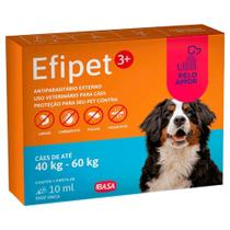 Antiparasitário Ibasa Efipet 3+ para Cães de 40 a 60Kg - Pipeta 10ml