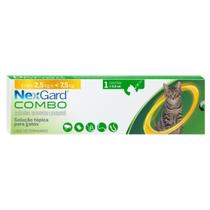 Antiparasitário Nexgard Combo Antipulgas, Sarnas e Vermes para Gatos de 2,5kg a 7,5kg Com 1 Pipeta