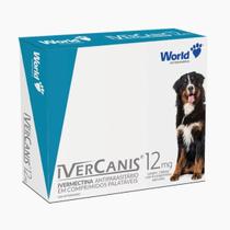 Antiparasitário World Ivercanis 12mg para Cães de 60kg - Contém 1 blister com 4 comprimidos