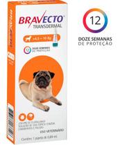 Antipulga e Carrapato Bravecto Cães Transdermal 4,5 a 10kg