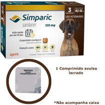 Antipulga e Carrapato Simparic 120mg (40,1 - 60kg) - 1 Comprimidos Avulso