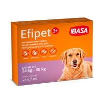 Antipulga e Carrapatos Efipet 3+ 6,7mL para Cães de 24 a 40 kg