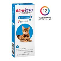 Antipulgas Bravecto Transdermal MSD para Gatos 2,8 a 6,25kg - 1 Unidade