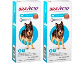 Antipulgas BravectoCães 20 A 40kg 1000mg - Kit com 2 Unidades - Envio Imediato