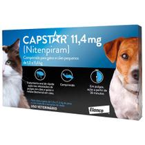 Antipulgas Capstar 11,4mg Cães E Gatos Até 11,4kg C/6 Comprimidos