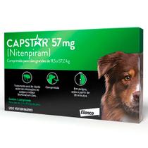 Antipulgas Capstar 57mg para Cães de 11 a 57kg - 6 Comprimidos