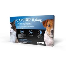 Antipulgas Capstar Nitenpiram 11,4mg para Cães e Gatos até 11,4kg com 1 Comprimido Elanco